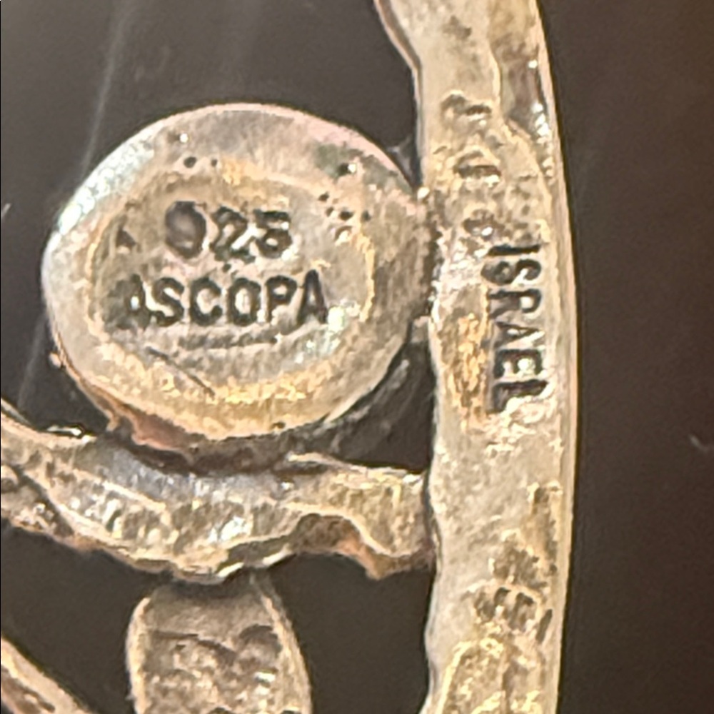 Artisan Silver Tree Pendant Ascopa 925 Isreal - Picture 3 of 3